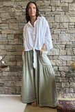 Basso Shirring Sailor Pant Khaki